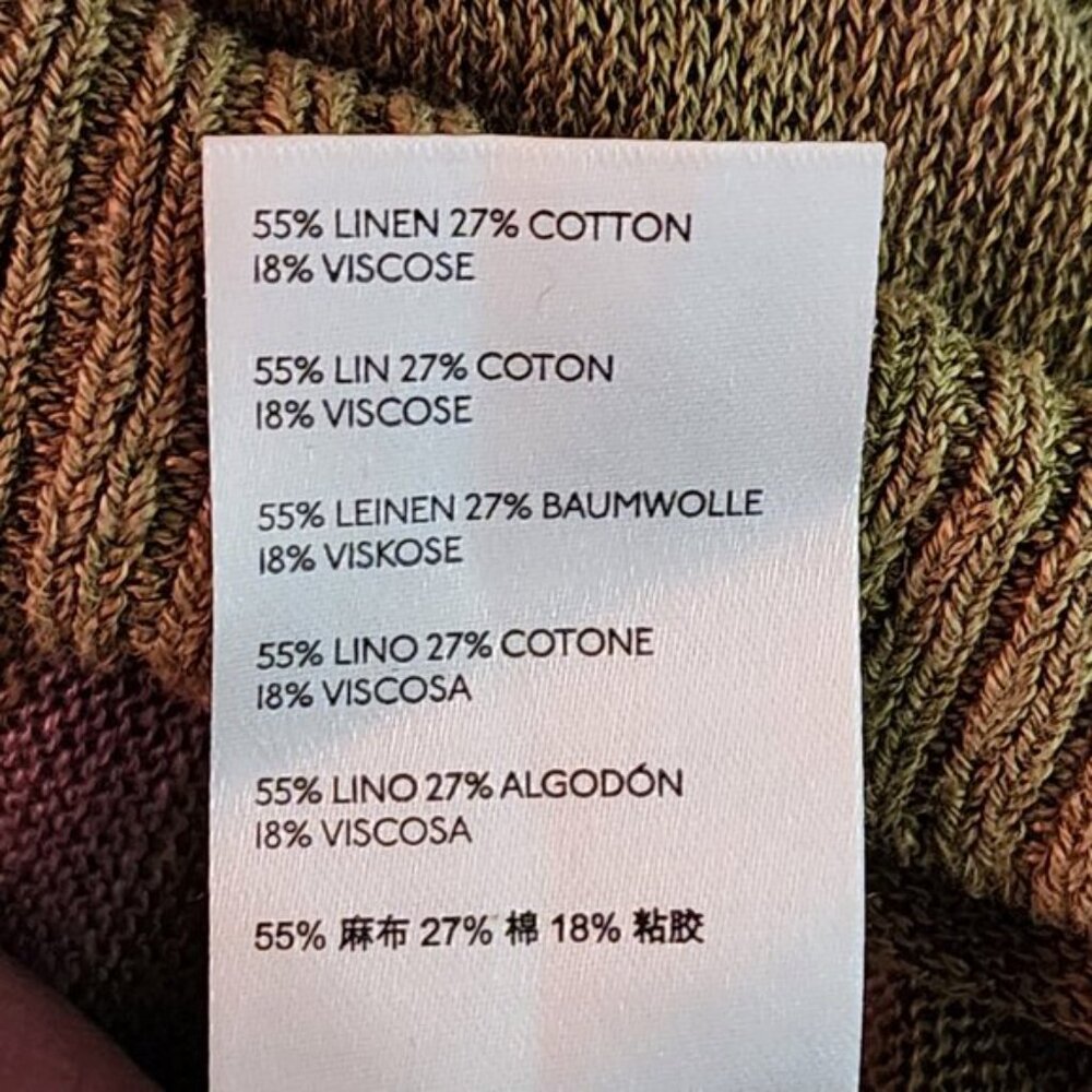 Free People Linen Blend Between The Lines Balloon Sleeve Sweater - Picture 7 of 7